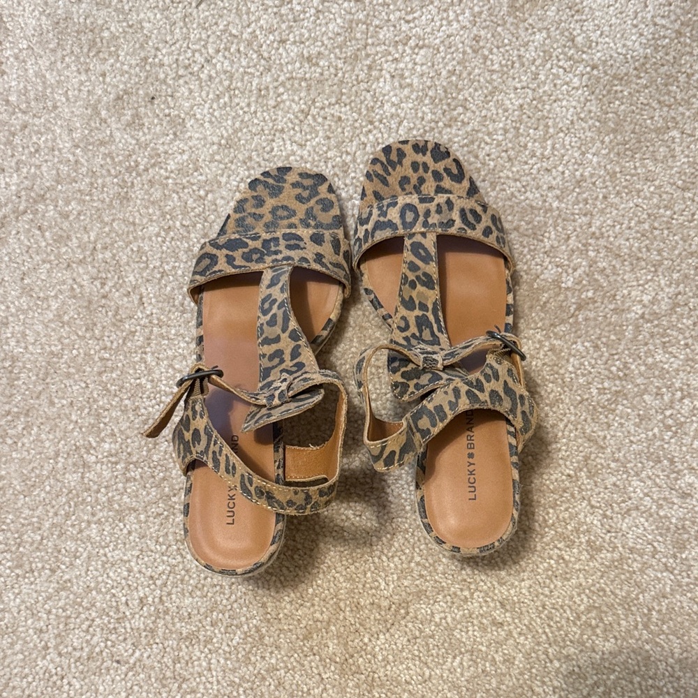 Lucky Brand Leopard Print Sandals
